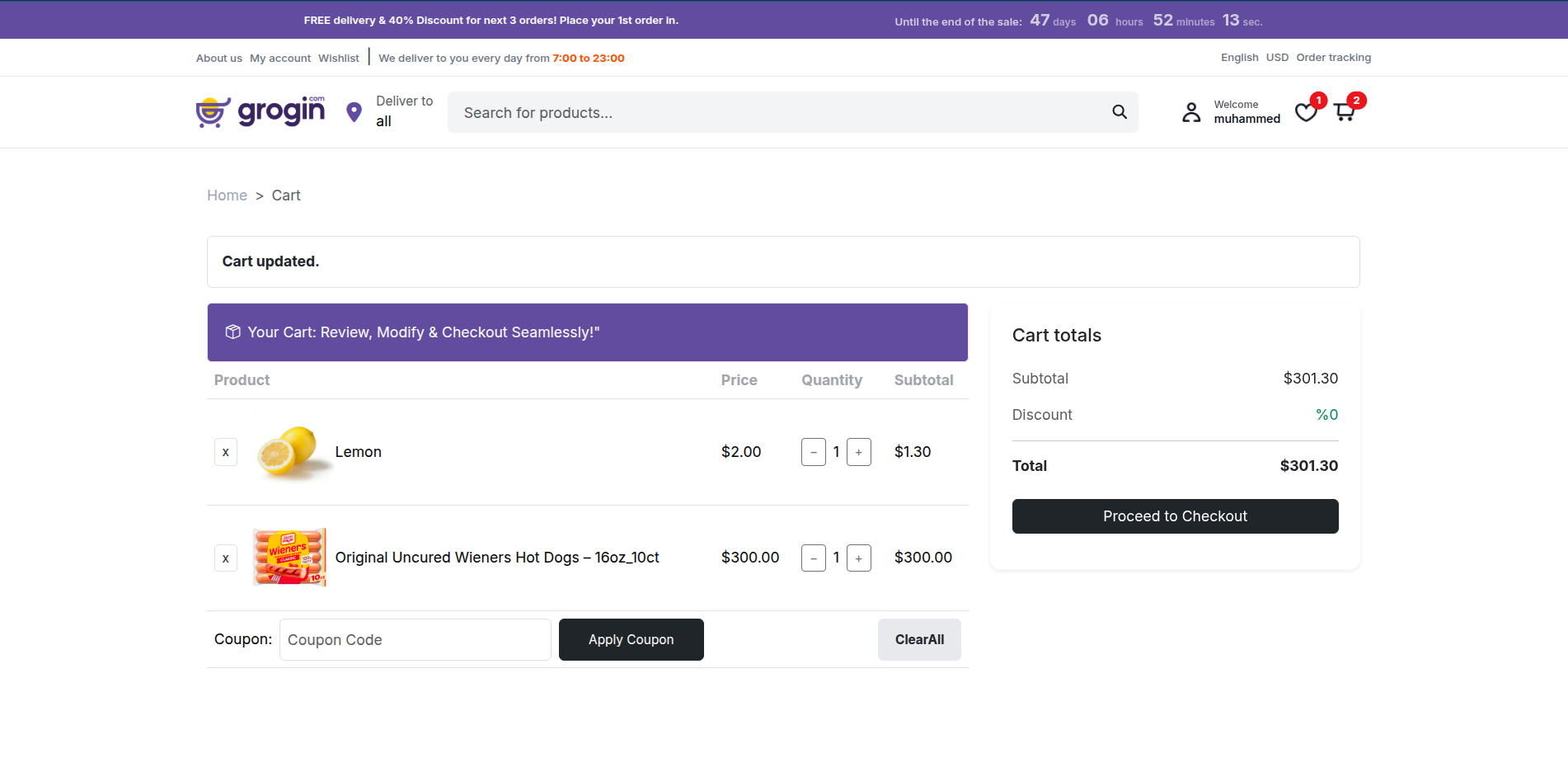Shopping cart